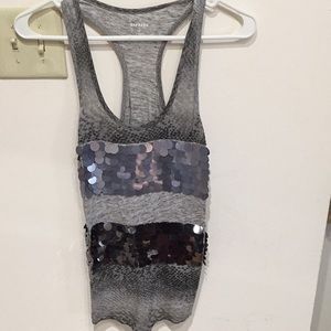 Express grey sequin/snake tank